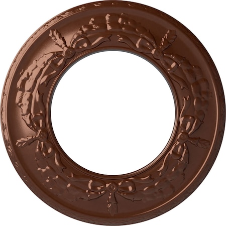 Ekena Millwork Salem Ceiling Medallion (Fits Canopies up to 7 1/8"), 13 1/4"OD x 7 1/8"ID x 7/8"P, Copper Penny CM13SACPS